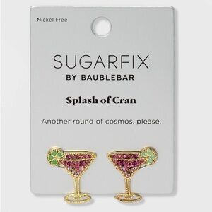 Cocktail Earrings - Pink and Green